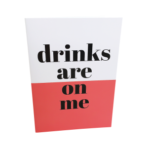 Greeting card Drinks are on me | Studio Stationery