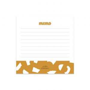 Mini Memo Oker Confetti | Studio Stationery