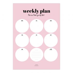 A4 Noteblock Weekly plan pink | Studio Stationery