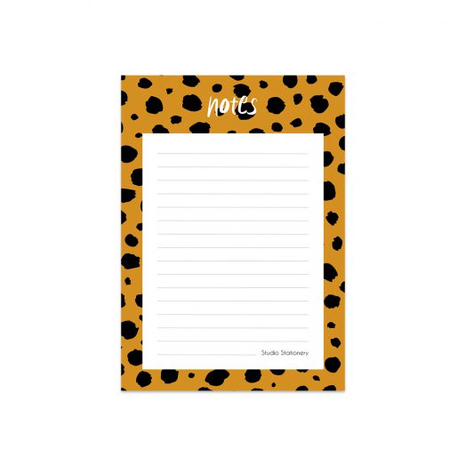 A6 Noteblock Notes Cheetah | Studio Stationery