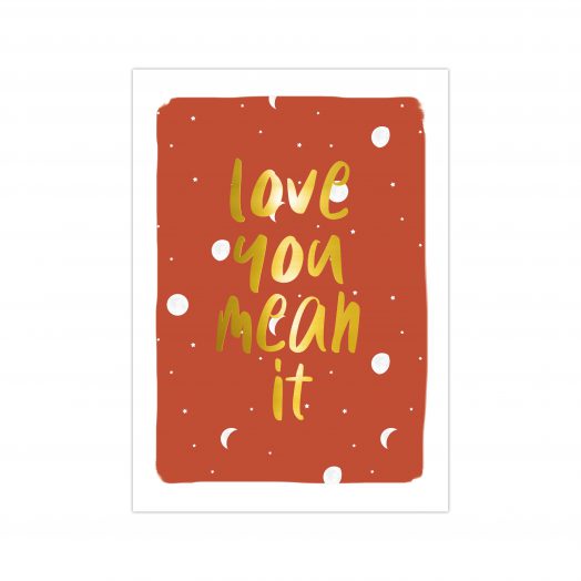 Postcard Love you mean it | Studio Stationery