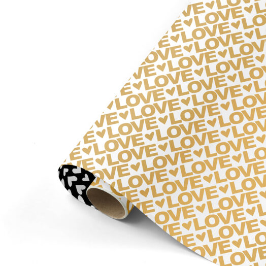 Cadeaupapier Love Letters Gold/Black | Studio Stationery