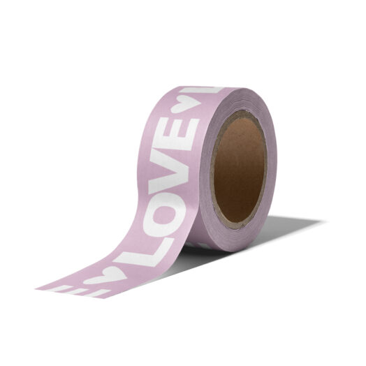 Washi Tape Love Letters Lila/Wit | Studio Stationery